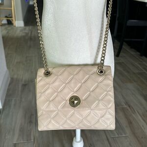 Kate Spade Natalia Shoulder Crossbody Bag Cream Color Link Strap Leather
